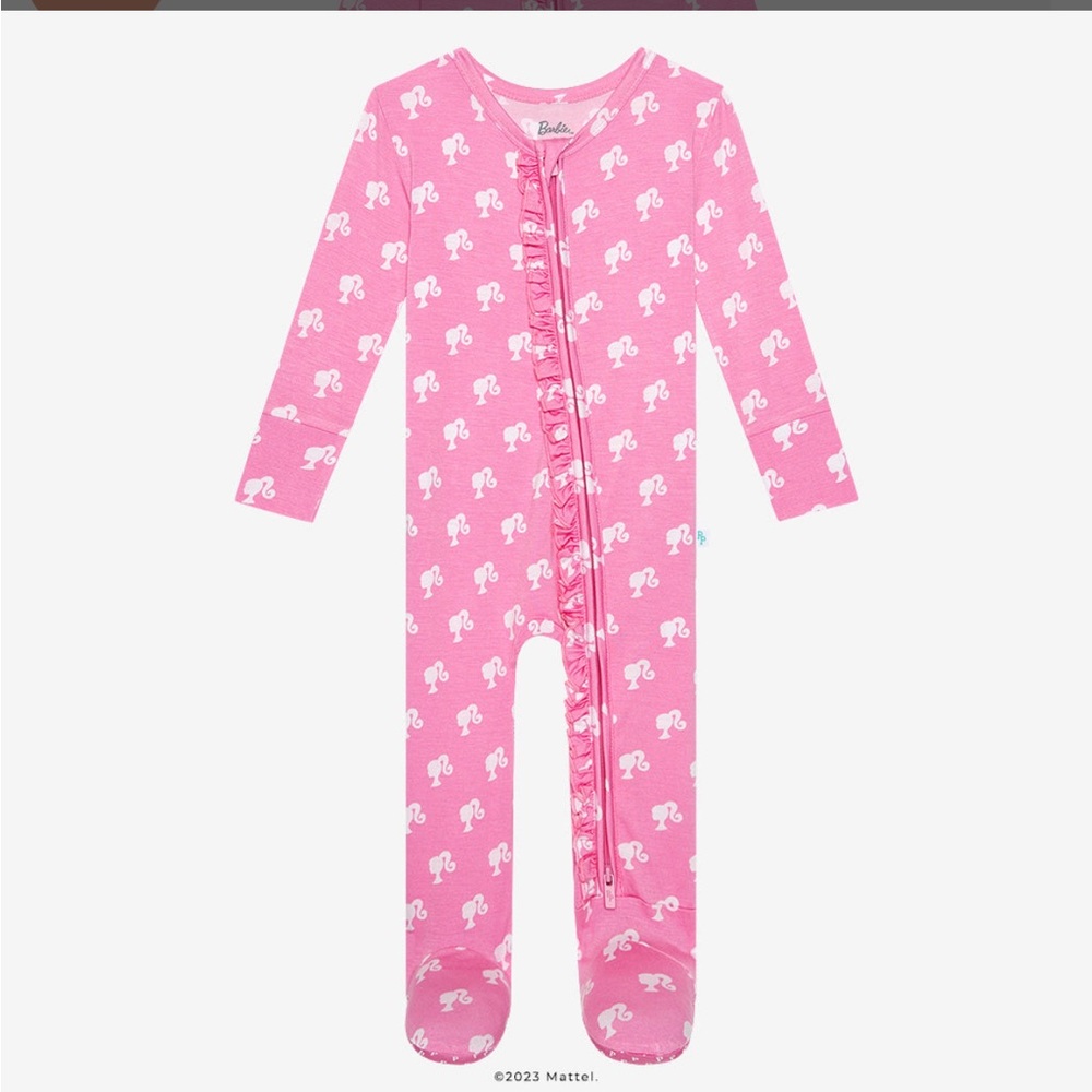 Posh Barbie Footie Ruffle Pink Kids One Piece